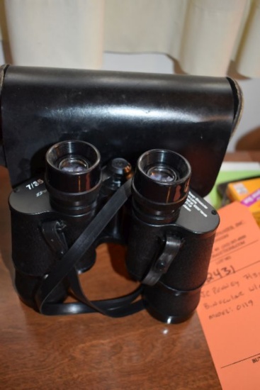 JC PENNEY 7x35 BINOCULARS WITH CASE, MODEL 0119