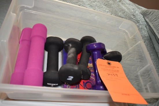 BIN WITH HAND WEIGHTS