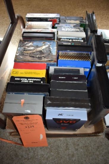 BIN WITH VHS TAPES