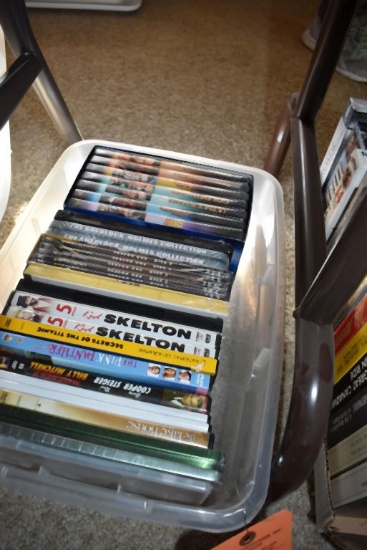 BIN WITH DVD'S