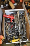 BOX OF ASSORTED ALLEN WRENCHES, T-HANDLE WRENCHES