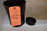 MATCHING SOAP DISH AND TRASH CAN, METAL, BROWN
