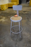 SMALL METAL SHOP STOOL, 24