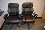 (2) MATCHING BLACK VINYL DESK CHAIRS