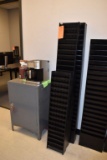 (3) BLACK METAL OFFICE FILE FOLDER WALL RACK:
