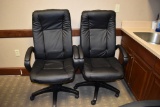 (2) EXECUTIVE STYLE HIGH BACK CHAIRS,