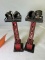 (2) RED METAL LIGHT TOWERS