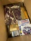 BOX CONTAINING MODEL RAILROADING BOOKS, PLAQUES,