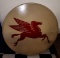 Rare Vintage 4 foot Mobil Pegasus Round Lighted Outdoor Gas Station Advertising Sign.
