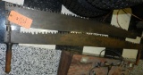 (2) VINTAGE LOGGING SAWS; (1) TWO MAN AND (1) SINGLE PERSON
