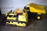 (2) CONSTRUCTION TONKA TOYS; DUMP TRUCK AND BULLDOZER