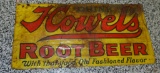 VINTAGE METAL HOWELS ROOT BEER SIGN, 36