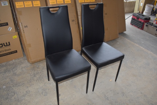 BOX: SET OF 4 SICOTAS BLACK CHAIRS, 41.7 X 17 X
