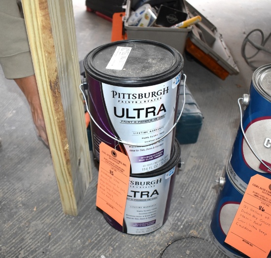 PITTSBURGH ULTRA PAINT/PRIMER IN ONE, HIGH GLOSS ENAMEL,