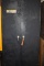 TWO DOOR STEEL STORAGE CABINETS WITH CONTENTS INSIDE;