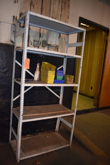 STEEL FIVE TIER STORAGE UNIT, 36"W x 18"D x 75"H