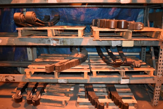 LEAF SPRINGS ON BOTTOM TWO SHELVES AND ON FLOOR,