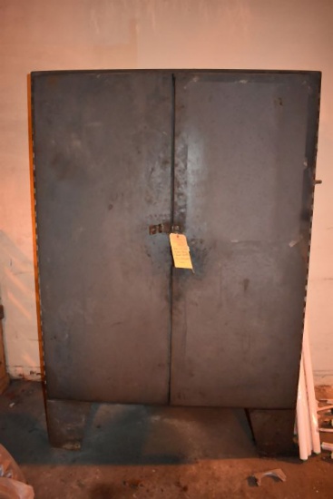 HEAVY DUTY STEEL TWO DOOR STORAGE CABINET WITH