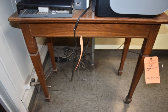 WOODEN ACCENT TABLE, 30"H x 31"W x 18"D