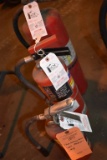 (3) FIRE EXTINGUISHERS, SMALL, MEDIUM AND LARGE