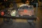 VINTAGE STEEL WHEELED CART WITH CONTENTS,