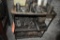 METAL THREE SHELF SHOP STAND WITH CONTENTS;