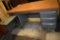 FOUR DRAWER OFFICE DESK WITH SIDE TABLE AREA,