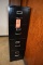 FOUR DRAWER BLACK FILING CABINET, NO CONTENTS,