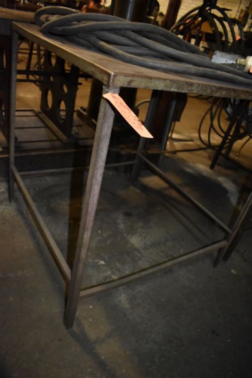 STEEL WORK TABLE, 32"L x 32"D x 34"H