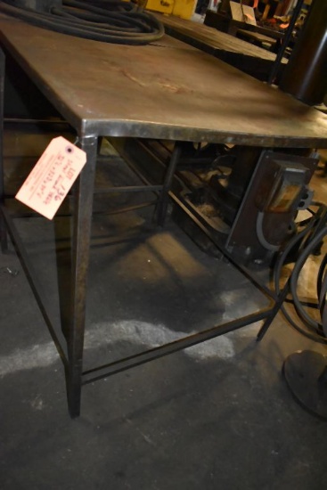 STEEL WORK TABLE, 32"L x 32"D x 34"H