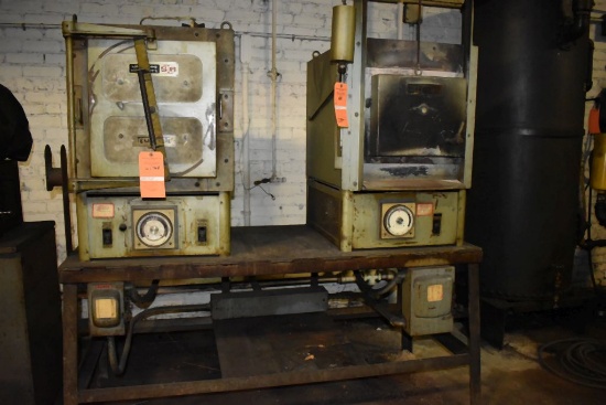 (2) LINDBERG TREAT-ALL FURNACES ON COMMON BENCH STAND;