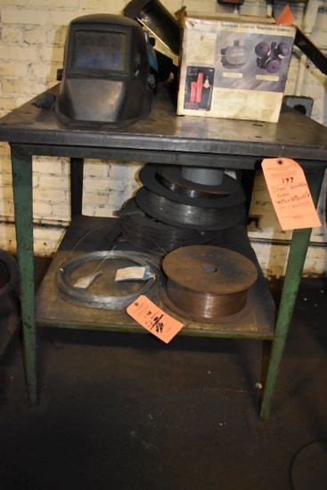 STEEL WELDING TABLE, 40"L x 30"D x 37"H, NO CONTENTS