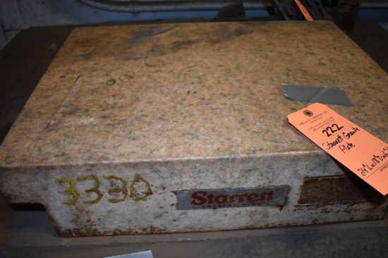 STARRETT GRANITE SURFACE PLATE, 24"L x 18"D x 6'H