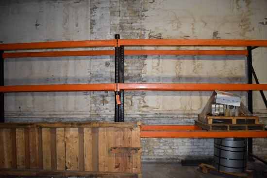 (2) SECTIONS OF PALLET RACKING, 3 UPRIGHTS, 96"H x 36"D,