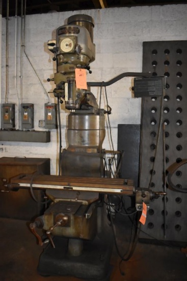 BRIDGEPORT VERTICAL MILL, S/N: 164286 WITH ADJUSTABLE