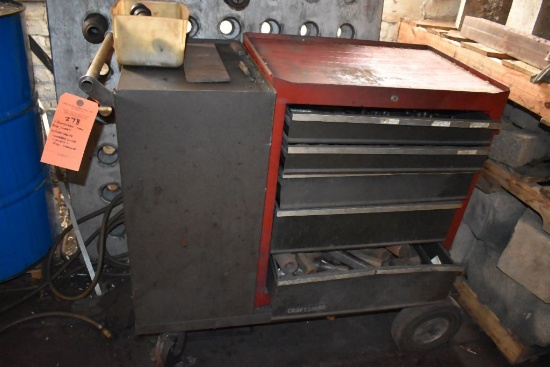 CRAFTSMAN TOOL BOX/CART WITH CONTENTS - LOADED WITH