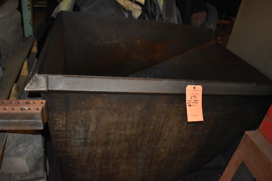 SCRAP METAL SELF-DUMPING HOPPER, APPROX. 1/2 YARD