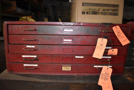 FIVE DRAWER METAL PARTS/TOOL ORGANIZER,
