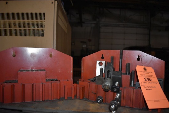 (2) HOLD DOWN CLAMP DOWN RACKS - 1 EMPTY AND