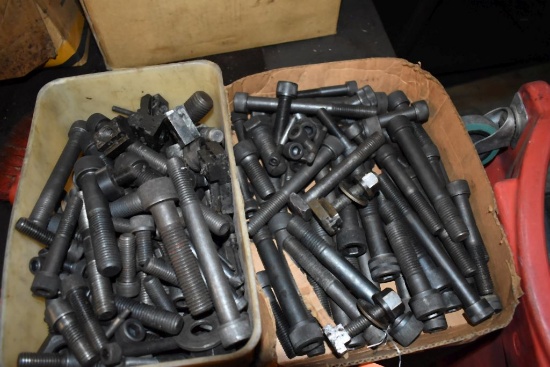 1 BOX AND 1 BIN OF MISC. CLAMPING SCREWS AND OTHER