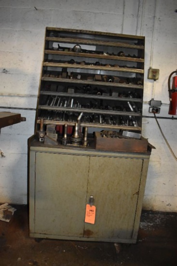 CABINET WITH LARGE SELECTION OF BRIDGEPORT TOOLING