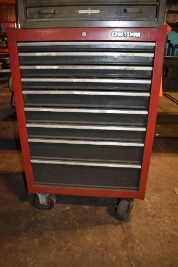 EIGHT DRAWER CRAFTSMAN TOOLBOX WITH CONTENTS;