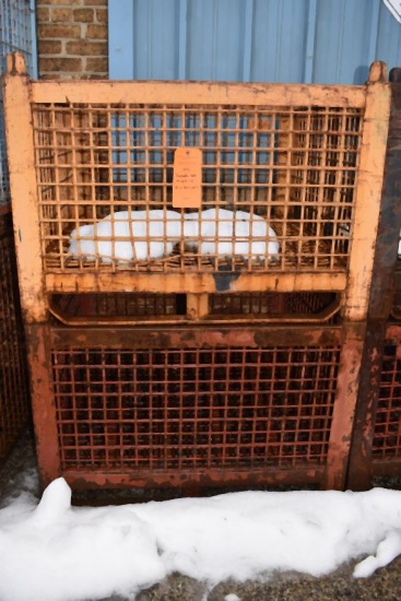 (2) STACKABLE WIRE BASKETS, 42"L x 42"D x 28"H