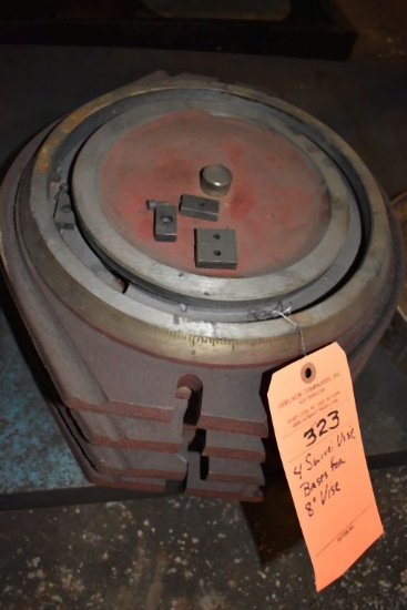 (4) SWIVEL VISE BASES FOR 8" VISES