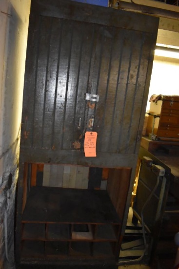 VINTAGE WOODEN STORAGE CABINET, 30"W x 24"D x 73"H