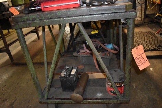 HEAVY DUTY METAL ROLLING CART WITH 1 1/2" STEEL
