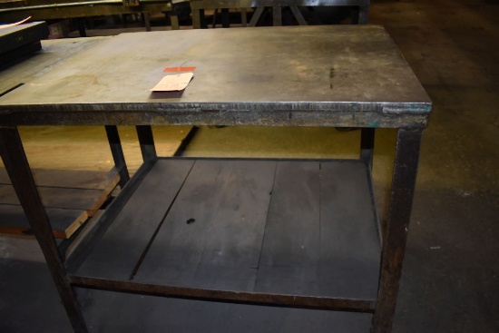 HEAVY DUTY STEEL WORK TABLE, 41"L x 31"D x 35"H