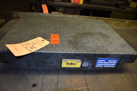 DOALL GRANITE SURFACE PLATE, 24" x 18"D x 4 1/2"H