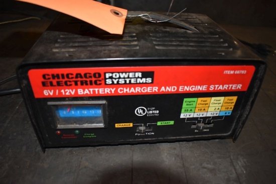 CHICAGO ELECTRIC 6V/12V BATTERY CHARGER AND ENGINE STARTER