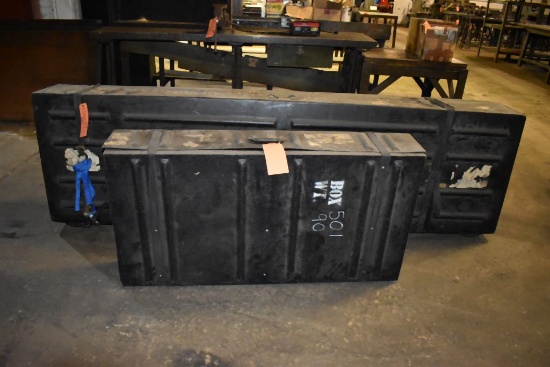 (2) PLASTIC TRADE SHOW DISPLAY CASES WITH CONTENTS,